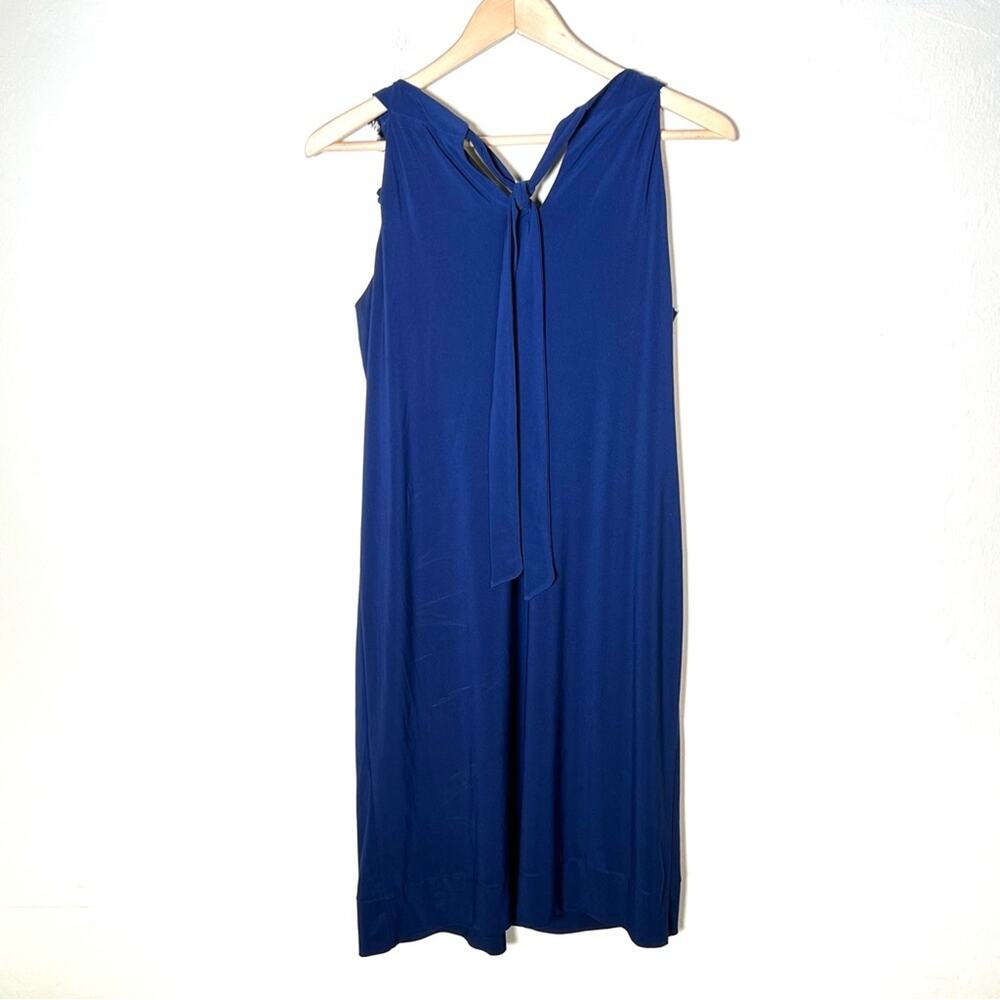 Taylor navy blue and black knee length shift cocktail dress size 6 B97 - Picture 5 of 5